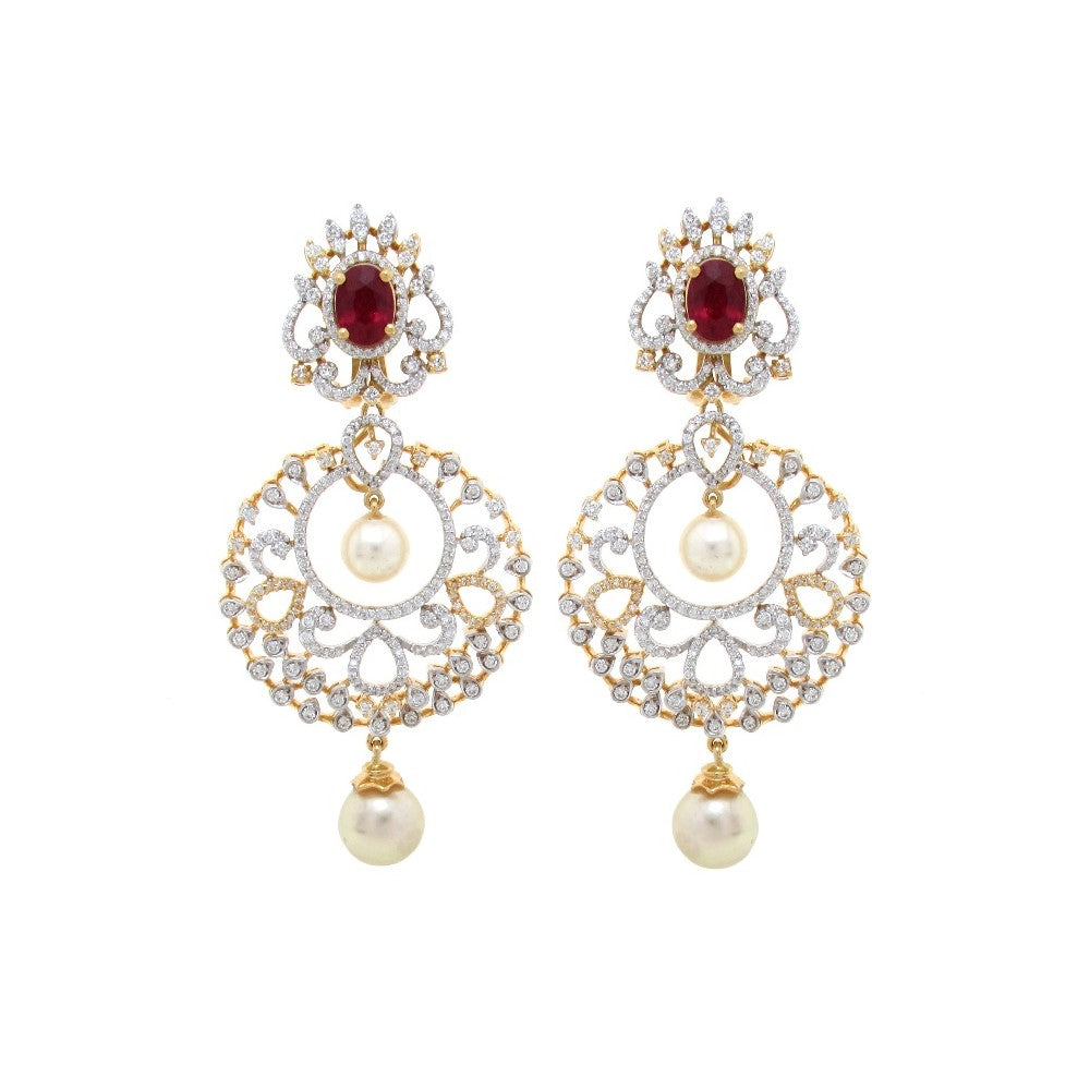 Detachable Multiway Diamond Chandbali Jhumka Earrings