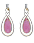 Pink Tourmaline Diamond Earrings