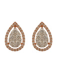 Round Diamond Border Pendant And Earrings Set