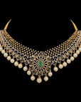 Multipurpose  Detachable South Indian Bridal Necklace  Earrings (Cevipogulu) Set