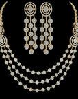 18K Gold  EVSS Diamond (Haramu) Necklace and Earrings Set