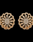 Oval-shaped Diamond Pendant And Earrings Set