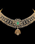 Multipurpose  Detachable South Indian Bridal Necklace  Earrings (Cevipogulu) Set