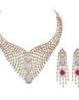 Diamond Choker Necklace Earrings Set