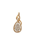 Classy Droplet Diamond Pendant And Earrings Set