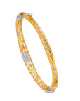 Diamond Openwork Filigree Bangle Bracelet