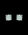 Illusion Solitaire Diamond Stud Earrings