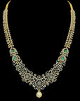 5-in-1 Natural Emerald/Ruby and Diamond Necklace and changeable Pendants