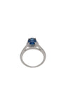 No Heat No Treat Natural Blue Sapphire Diamond Ring