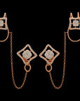 Long Diamond Earrings And Pendant Set