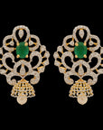 Emerald and Diamond Necklace and Earrings Set