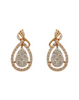 Classy Droplet Diamond Pendant And Earrings Set