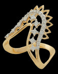 EVVS Diamond Studded Ring on 18K Gold Base