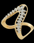 Gold and Diamond Kiritam (Crown) Ring