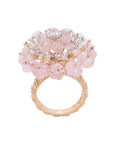 Unique Morganite Floral Ring Nature Inspired