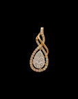 Classy Droplet Diamond Pendant And Earrings Set