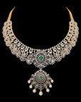 Multi-purpose Haramu (Necklace) with Interchangeable Emeralds  Rubies