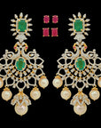 Multipurpose Haramu  Chandbali (Necklace  Earrings) Set with Detachable Pendant