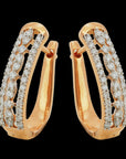 Clip-on Hoop Diamond Earrings