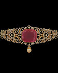 Diamond Choker with Changeable Natural Rubies