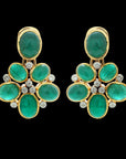 Emerald Necklace Earrings Set