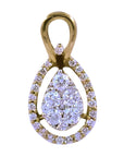 Delicately Designed Diamond Pendant 17320