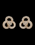 Three Cloverleaf Diamond Pendant And Earrings Set