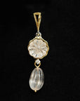 2 In 1 Diamond Necklace and Pendant with Natural Morganite and Spinel