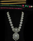 3 In 1 Diamond Necklace, Pendant and Vaddanam with changeable Natural  Emeralds/Rubies and Pearl Drops