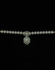 3 In 1 Diamond Necklace, Pendant and Vaddanam with changeable Natural  Emeralds/Rubies and Pearl Drops