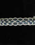 Diamond Bracelet with Blue Sapphires Marquise