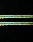 Diamond Bangles with Natural Emeralds