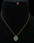 Diamond Pendant with changeable Natural Emeralds and Rubies