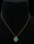 Diamond Pendant with changeable Natural Emeralds and Rubies