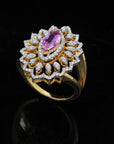 Diamond Ring with Pink Sapphires