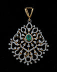 Diamond Necklace With Natural Emeralds And Rubies