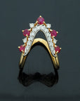 Diamond Ring With Natural Rubies