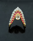 Diamond Ring With Natural Rubies And Yellow Sapphires