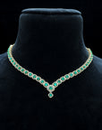 Diamond Necklace With Natural Emeralds