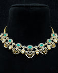 Natural Emeralds And Pearls Diamond Necklace With Earring Sets