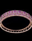 Diamond Bracelet With Pink Sapphires