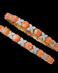 Diamond Bangles With Naural Corals