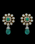 3 In 1 Diamond Earrings With Changeable Natural Emeralds And Rubies