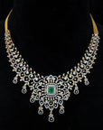 2 In 1 Diamond Necklace With Changeable Natural  Emeralds and Rubies