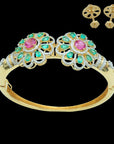 Diamond Bracelet With Natural Emeralds and Rubies