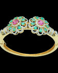 Diamond Bracelet With Natural Emeralds and Rubies