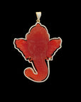 3-in-1 Natural Carved Ganesh Onyx and Pearl Necklace and Pendant