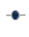 No Heat No Treat Natural Blue Sapphire Diamond Ring