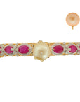 Diamond Bracelet With Rubies And Pearls