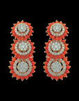 Designer Coral Diamond Earrings